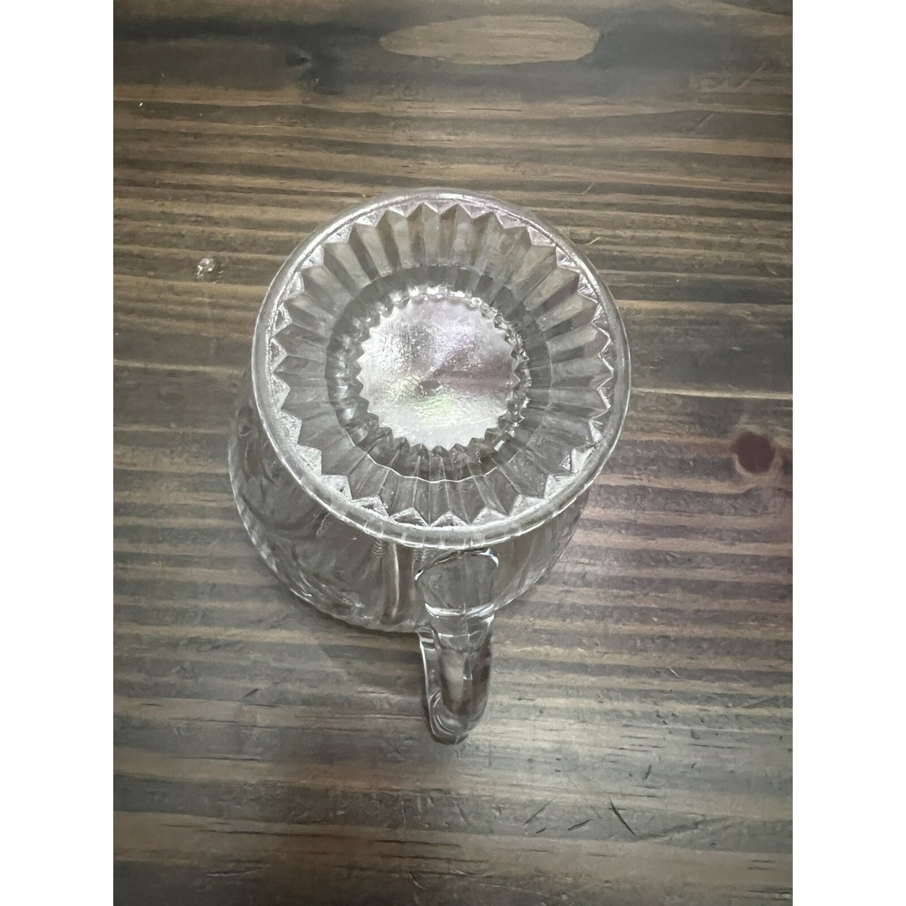 1930's Jeannette Iris & Herringbone Crystal Clear Cream‎ Dish Only Replacement - Picture 5 of 6